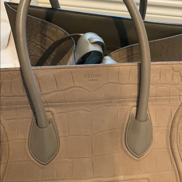 Celine medium Phantom crocodile print bag purse - Picture 10 of 15